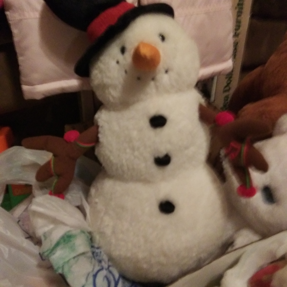 Music playing Snowman lights blink to music